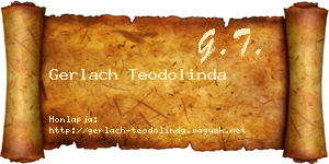 Gerlach Teodolinda névjegykártya